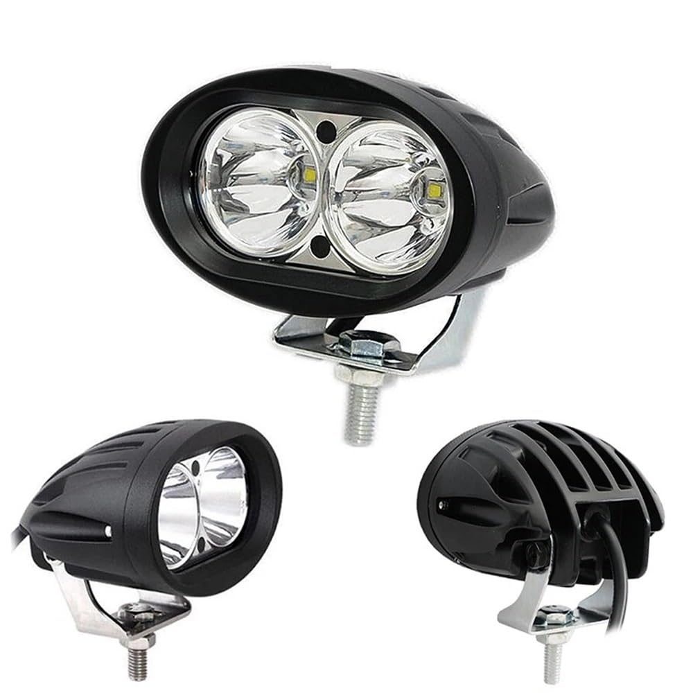 Faro Antiniebla LED Para Bicicleta Eléctrica Delantero Motocicleta Trabajo Coche Camión Para Tractor Para Remolque Para SUV Para ATV Todoterreno Luces Antiniebla Luz Niebla(White-2pcs)