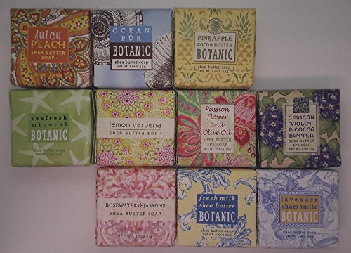 Greenwich Bay Trading Company Soap Sampler 10 pack of 1.9oz bars EXFOLIANT FREE