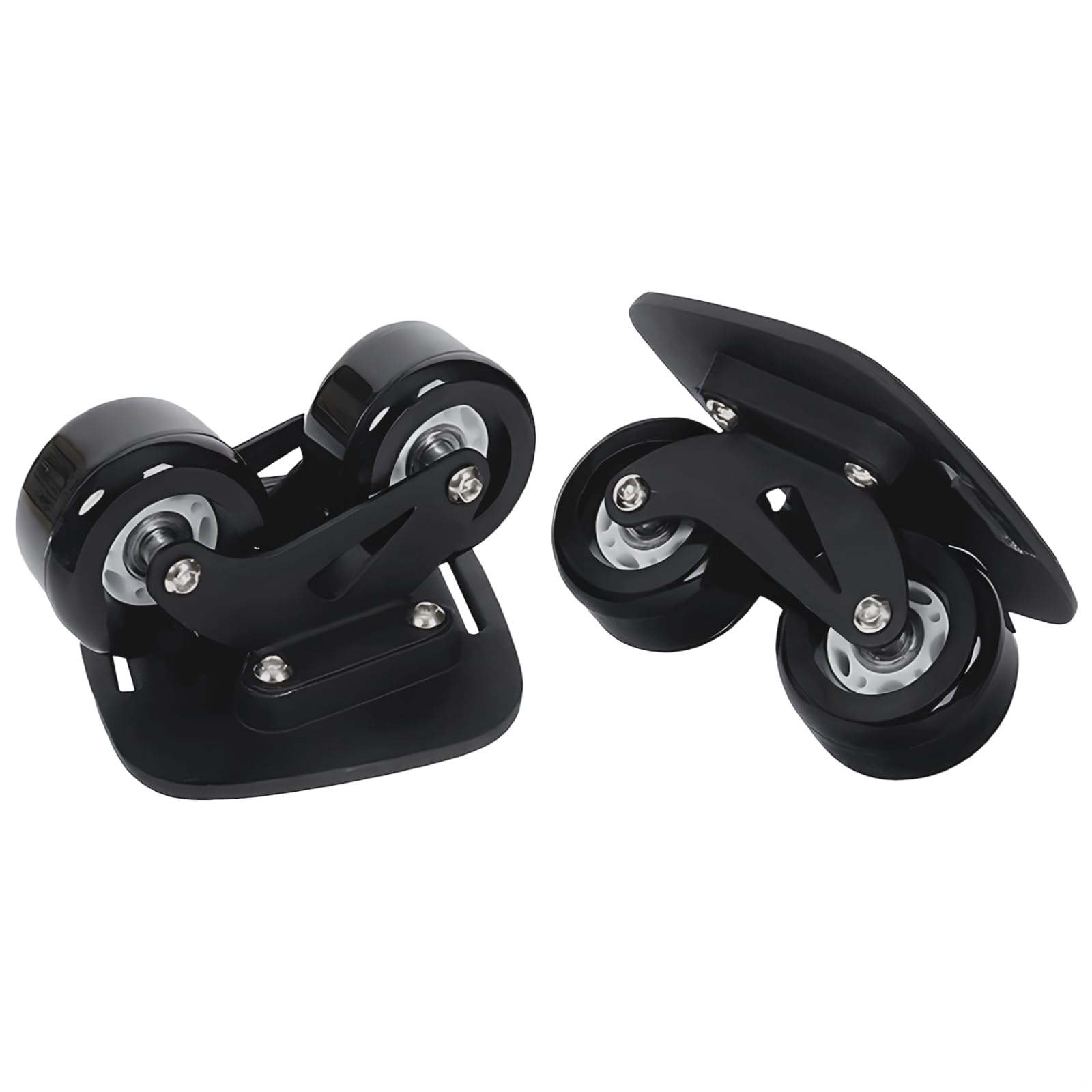 PONDON 2 pattini a rotelle in lega di alluminio, design separato, resistenti all'acqua, antiscivolo, per giovani e piloti, include strumenti di montaggio