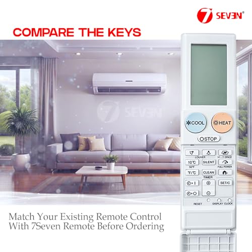 Image of 7SEVEN Compatible of Sharp Ac Remote Original AY-XP12THU Model 216, Ensure Each Key Function Match and Genuine CRMC-A960JBEZ Remote Control Replicate Exactly