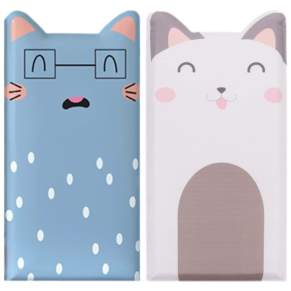 VICASKY Par De Pegatinas Removibles Anticolisión De Pvc Para Niños Azulejos De Pared 3D Para Gatos Protectores De Bordes De Almohadillas De Pared Herramienta De Protección Para Bebés