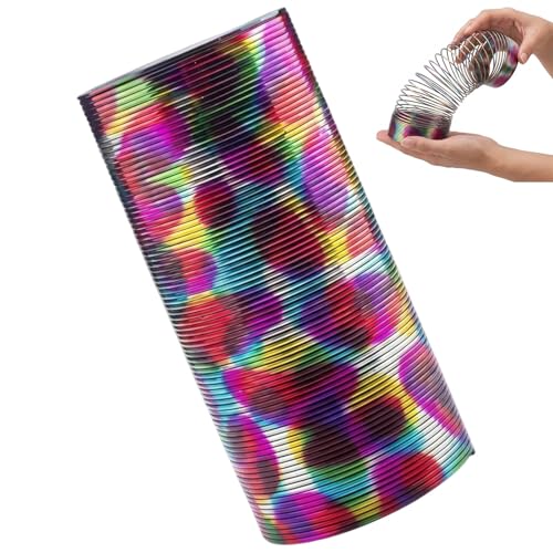 GYTFOG Giant Slinky Rainbow Slinky Design Large Slinky Toy for Playful Activities Stretchy Walking Slinky Coil for Boys & Girls Party Bag Fillers Birthday Gifts Classroom Rewards