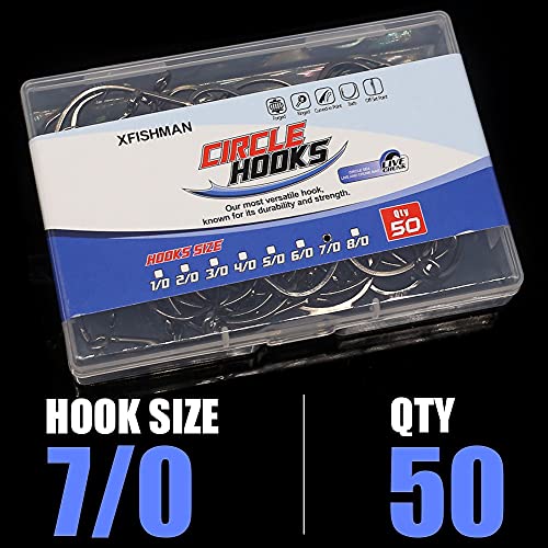 Image of Circle-Hooks-Fishing-Equipment-Octopus-Hooks-Saltwater-50 Pack #1 -12 /0