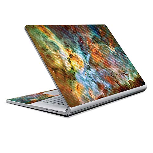 Image of MightySkins Carbon Fiber Skin for Microsoft Surface Book 2 13 inch (2017) - Space Cloud,Protective, Durable Textured Carbon Fiber Finish,Easy to Apply, Remove, and Change Styles,