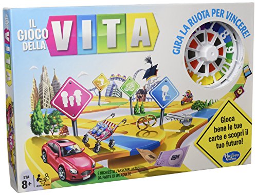 Preisvergleich Produktbild Hasbro Gaming Das Spiel des Lebens (spanische Version), Brettspiel Italienische Version