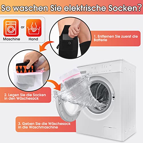 Beheizbare Socken, APP Smart Elektrische Warme Socken 2X5000mAh Beheizte Skisocken Verdicken Wiederaufladbare Heizsocken… - Image 7