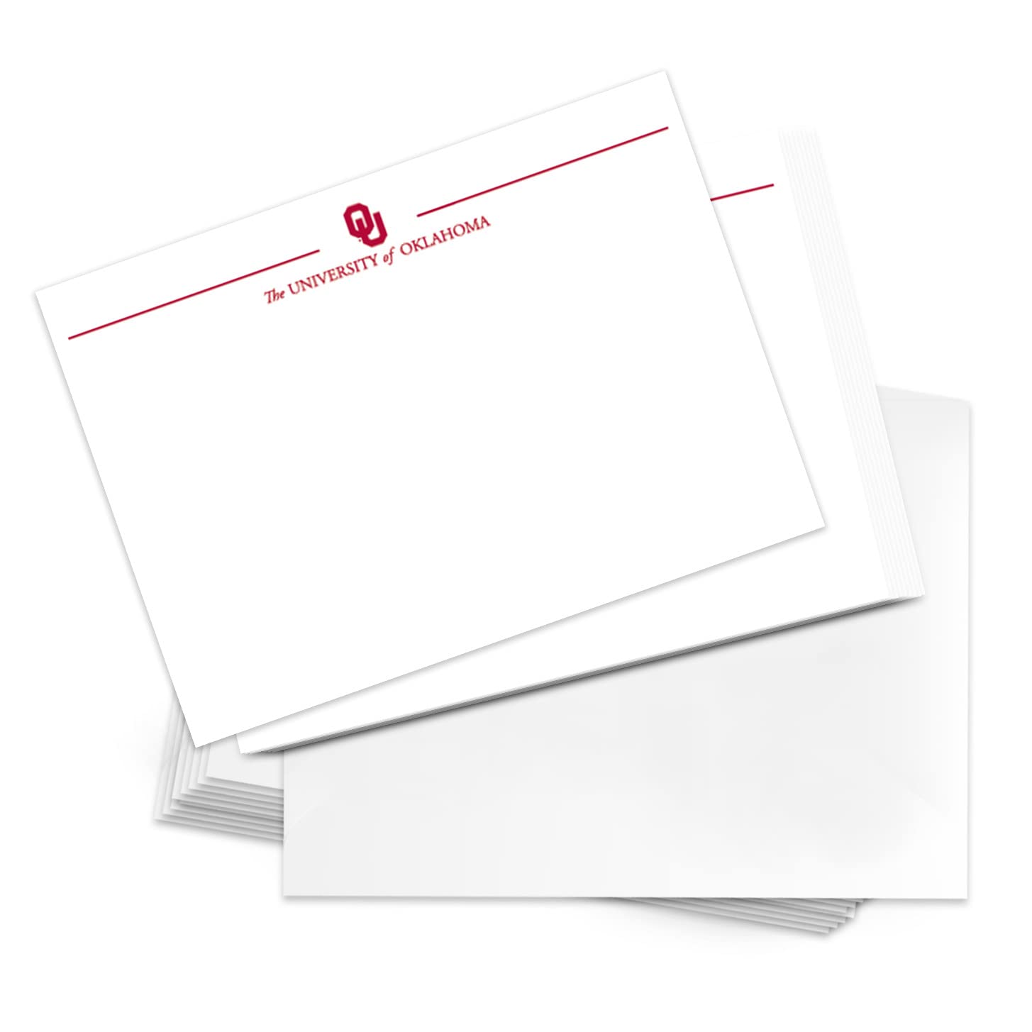 Desert Cactus The University of Oklahoma 10 Pack Notecards Stationery Cardstock Sooners Includes Envelopes Memo Party Thank You (Notecard 1b)
