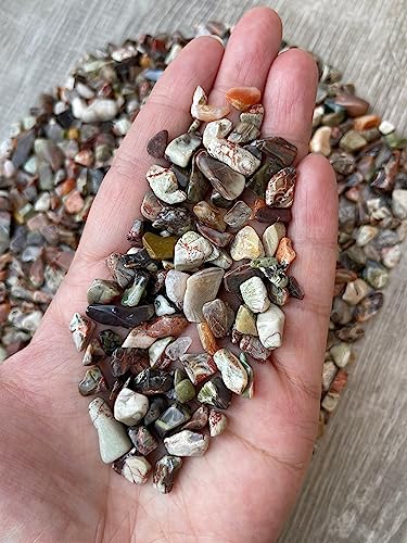 Image of 2 oz Lot Natural Semi Tumbled Gemstone Chips, Crushed Mini Crystals, Undrilled Crystal Chips (Ocean Jasper)