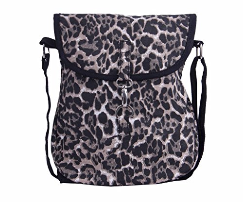 Image of Vivinkaa Animal Black Canvas Sling Bag for Women