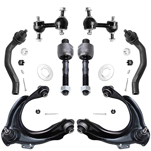 Image of Detroit Axle - 8PC Front Upper Control Arms, Sway Bars, Inner and Outer Tie Rods Replacement for 2003-2007 Honda Accord L4 2.4L