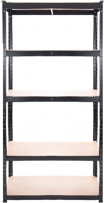 Panana Metal Shelving Industrial Boltless Racking Garage Heavy Duty Shelf Bay 5 Tier 150x70x30cm/180x90x40cm/180x120x45cm