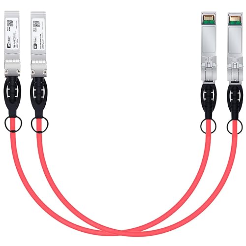 Miniatura 44 de H!Fiber SFP+ Cable 10G SFP+ DAC, 0.8 ft (0.82 pies), cable Twinax de cobre de conexión directa pasiva para Cisco SFP-H10GB-CU0.25M, Ubiquiti UniFi