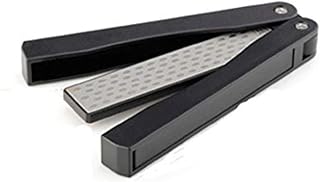 Portable Knife Sharpening Stone KangTeer 5" Double Sided Diafold Whetstone 400/600Grit Diamond Sharpener for Outdoor Kitchen Garden