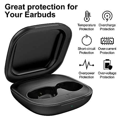 leQuiven Funda de carga inalámbrica para Beats Fit Pro, funda de cargador de repuesto para Beats Fit Pro con emparejamiento Bluetooth, compatible con carga inalámbrica/con cable (no incluye