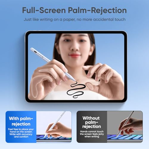 Image of iPad Apple Pencil 2 Generation Upgraded Stylus Pen iPencil Pro with USB C, Palm Rejection 1st gen ,Tilt Sensitivity for iPad 9th /10th /11th /6 /7 /8 2018-2025 Air /mini 3 /4 /5 /M2 /M3 i Pad Pro 11 /12.9 /M4