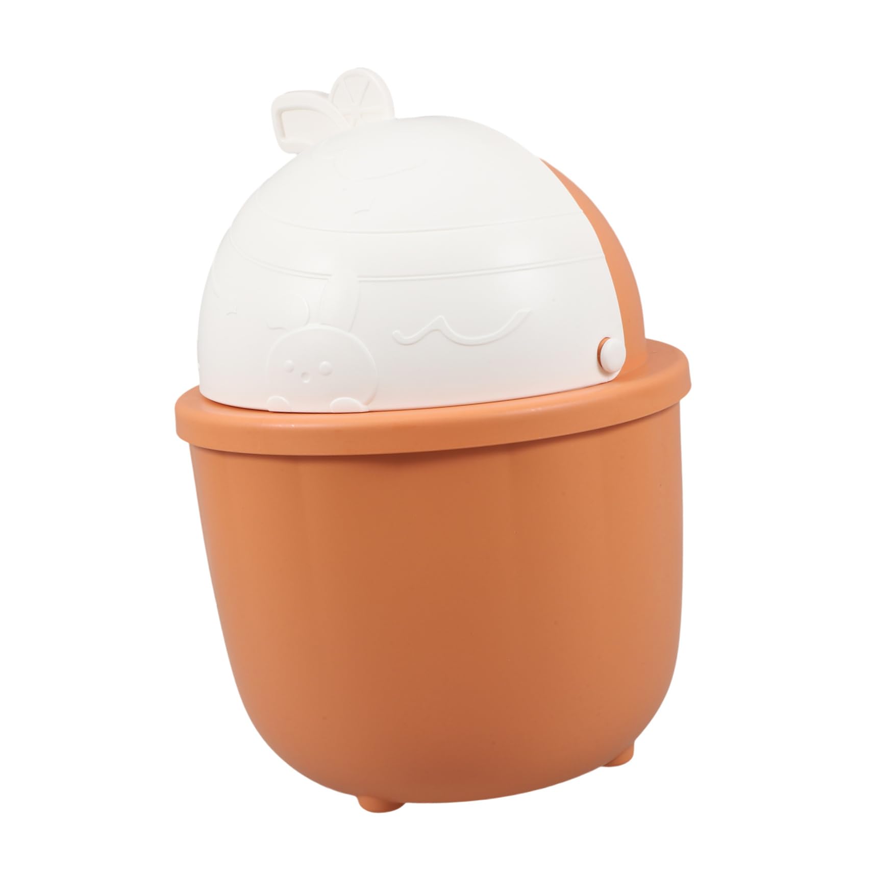 HAPINARY Cute Desktop Rabbit Trash Can Small Office Bathroom Bedroom Kitchen Waste Basket Lid