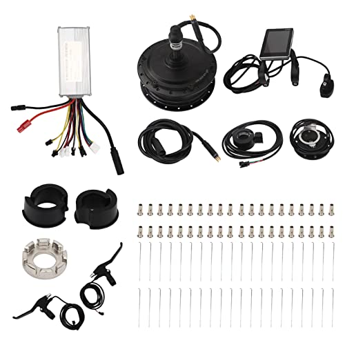 Kit de conversión de bicicleta eléctrica, Kit de rueda de Motor de tracción trasera para bicicleta de montaña plegable, 36V, 500W, disipación de calor (Para radios de llanta de 27,5 pulgadas)