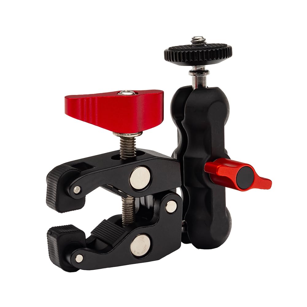 PATONAMagic Arm Mount with Double Ball Head and Super Clamp, Camera Clamp, Mount Super Clamp, Super Clamp Monitor Flash Lights