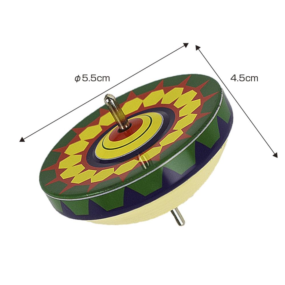 Amazon.co.jp: ブリキコマ、投げコマ【2個セット】【緑色・赤色