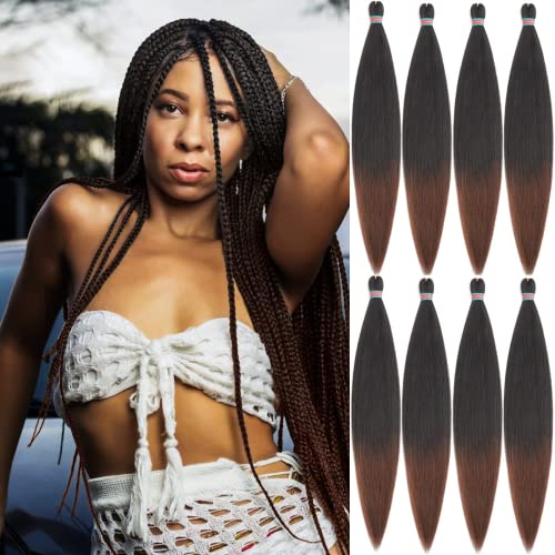 RUN SHUI 36 Inches Yaki Texture Braiding Hair Pre Stretched, Braid Hair Extensions, Hot Water Setting Pre Stretched Braiding Hair