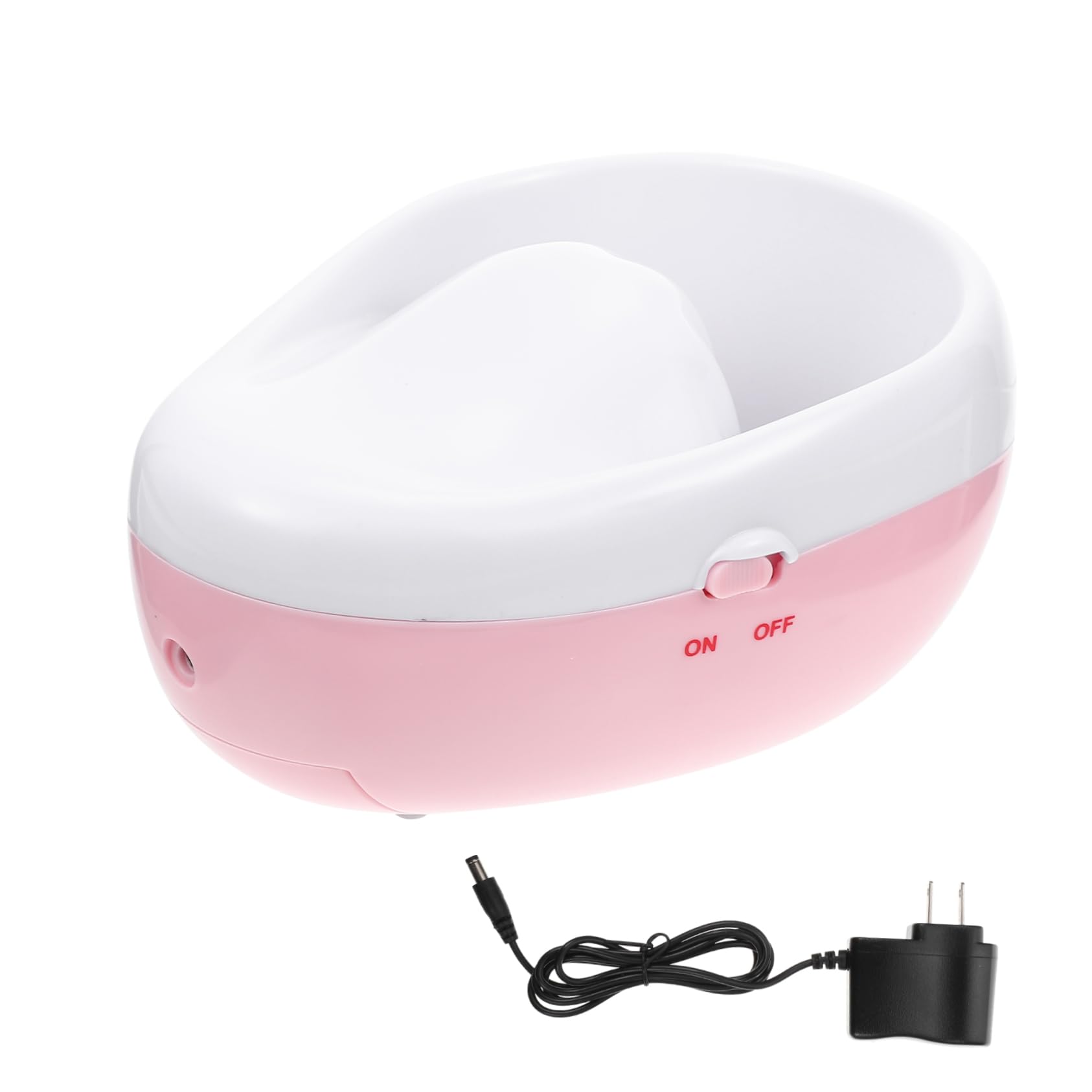 IWOWHERO Electric Nail Polish Removal Bowl Nail Soaking Spa Tool for Manicure and Pedicure Bubble Soaking Bowl for Nail Plug No Battery Included