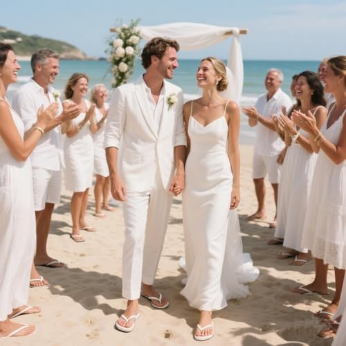 24 Pairs Bulk White Flip Flops for Wedding Sandals Guest Bridesmaid Assorted Size Sandals Bride Flip Flops with Organza Bags Hotel Guest Spa Slippers3