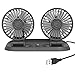 Auto USB Ventilator, Asudaro USB Lüfter Mini Ventilator Lüfter 12V/24V 360 Grad Drehung Zwei Kopf Fahrzeuglüfter 2 Geschwindigkeit für Tisch-PC Kinderwagen Zuhause Büro Camping Reisen Outdoor