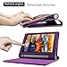 Lenovo Yoga Tab 3 10 Case - Infiland Folio Premium PU Leather Stand Cover for Lenovo Yoga Tab 3 10.1-Inch Tablet ZA0H0022US (Not Fit Lenovo Yoga Tab 3 pro 10/ Lenovo Yoga 3 10 Plus), Purple