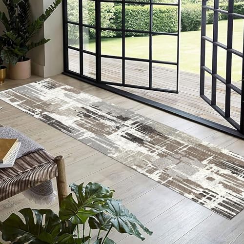 廊下用モダンランナーラグ 滑り止め 1m/1.5m/2m/2.5m/3m/3.5m/4m/4.5m/5m/6m エクストラロングカーペットランナー キッチンラウンジ バルコニー床 滑り止めマット(60×350cm)