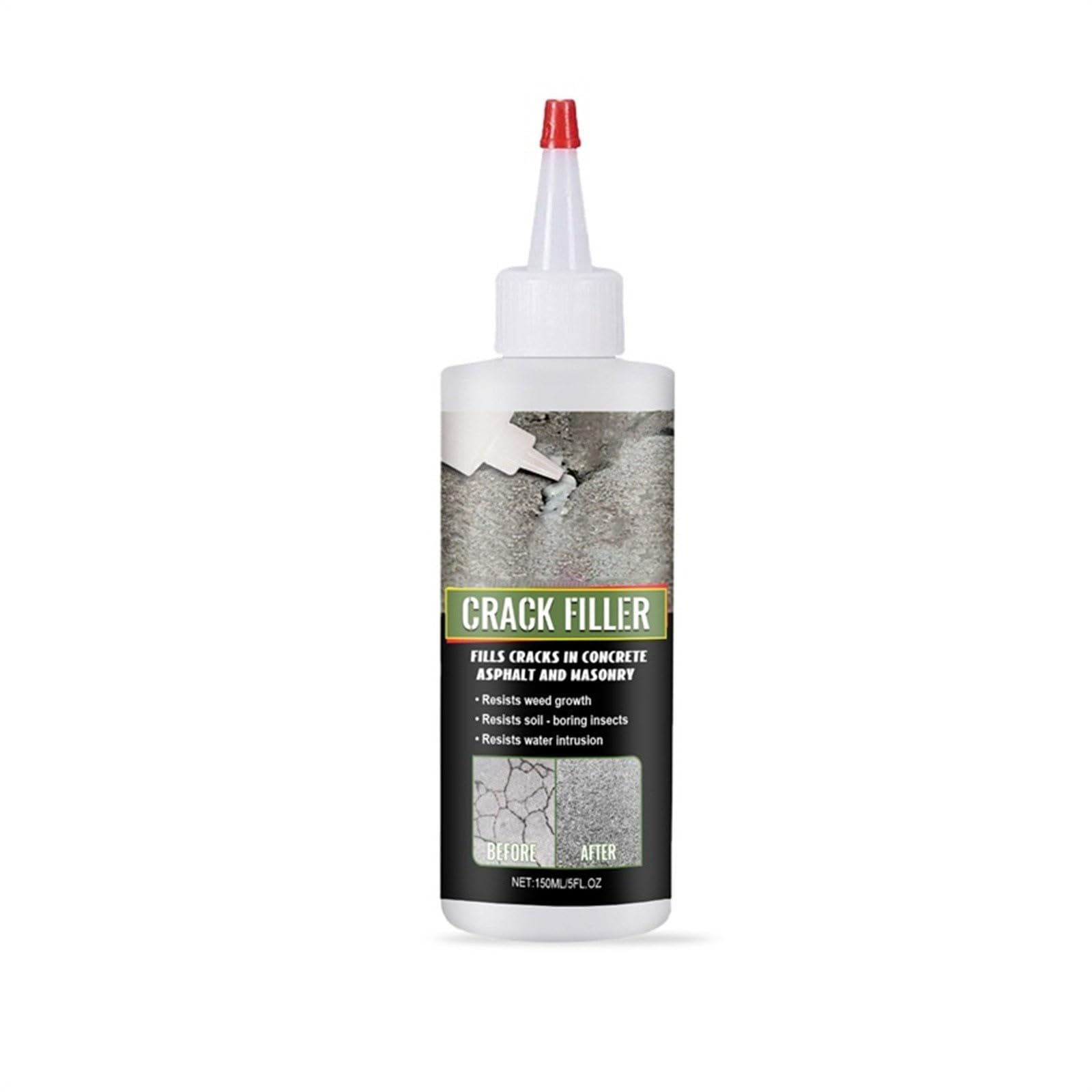 Concrete Crack Filler Asphalt Patch Repair, Asphalt Crack Filler Driveway for Sidewalks Roads Patios Easy to Use Dry Granular Formula for Waterproof Joint Filling No Mess DIY Solution (Grey, 1)