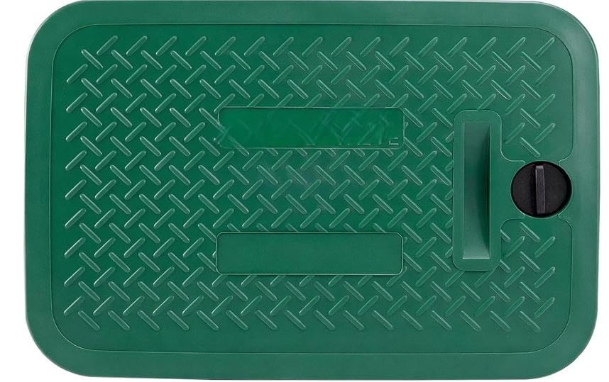 WAKCCIL 12 x 17 Inch Irrigation Valve Box Cover Rectangular Sprinkler Valve Lids with Plug Sprinkler Valve Cover Replacement for Outdoor Irrigation Watering Equipment