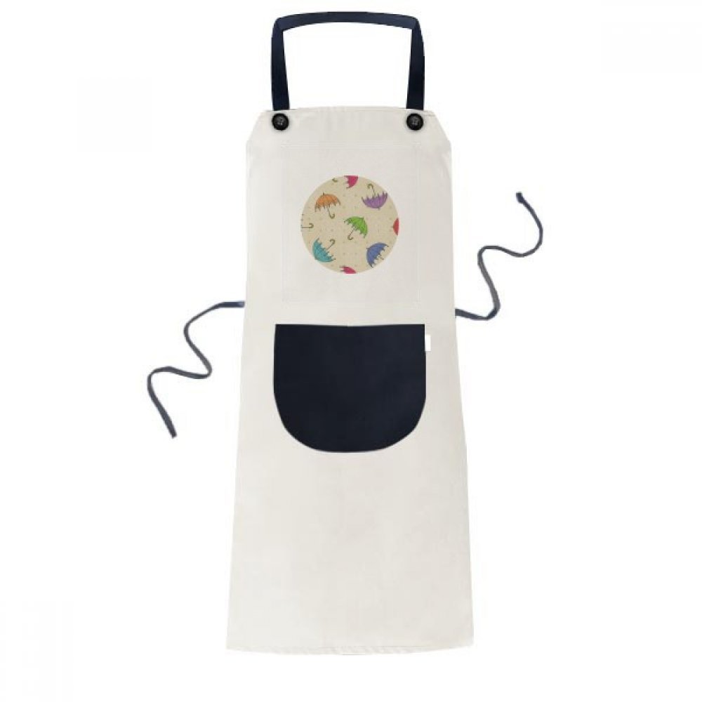 Tablier bavoir de poche beige réglable 70x67cm vêtement protection cuisine motif nuage