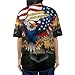 BAS218 American Eagle Baseball Jersey, Honoring All Who Served Eagle Baseball Jersey, Patriotic Military Veteran Support (Multicolor)