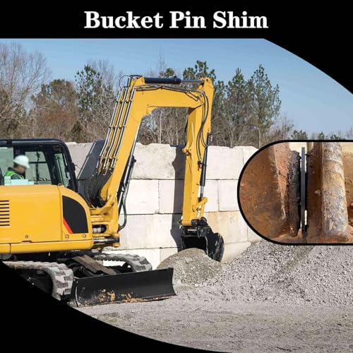 Image of 8 Pack 110MM Excavator Bucket Pin Shim Kit Detachable for Excavator and Skid Steer Fit for John Deere Cat Bobcat Kubota Kobelco Yanmar, 5mm Thickness