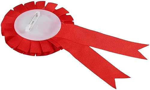 Miniatura 7 de dohobby 12 cintas de premio en blanco, medallas de premio con cinta roseta, cintas de reconocimiento de lujo para eventos deportivos, fiestas (rojo)