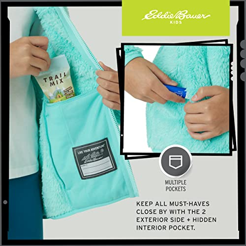 Image of Eddie Bauer Kids' Zip Up - Kids' Full Zip Ultra Soft Sherpa Fleece Hoodie Sweatshirt for Boys and Girls (5-20)