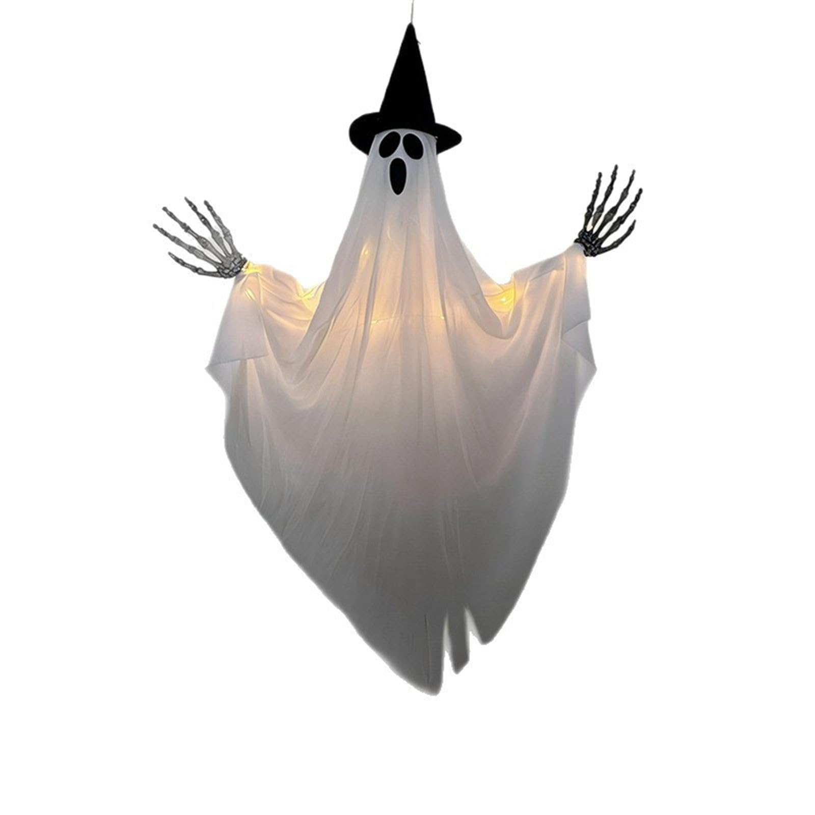 ADYJEE Witch Hat and Specter Claws Halloween Hanging Decoration Ornament for Outdoor and Indoor Use Halloween Necromancer Hat Manifestation Grip Ornament