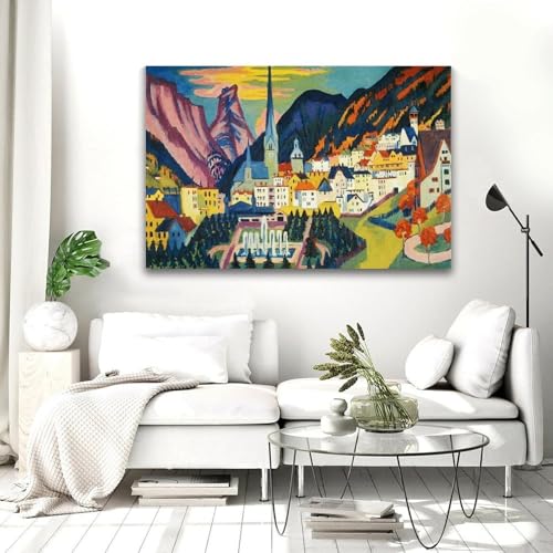 Ernst Ludwig Kirchner Davos en été impression toile déco moderne - 5