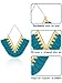 9 Pairs Statement Tassel Earrings Bohemian Fringe Earrings Handmade Silky Lightweight Geometric Triangle Drop Earrings for Women