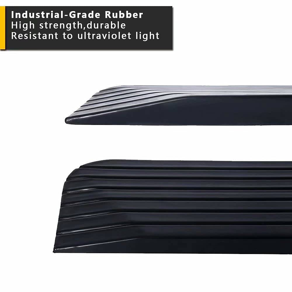 YONSHENG Threshold Ramps for Doorways Heavy Duty Wheelchair Ramps - 1" Rise Solid Rubber Power Ramps for Door Threshold Wheelchair Scooter Ramp Curb Ramp for Entry Indoor/Outdoor, 1 Pack