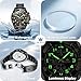 OLEVS Black Watches for Men Luxury Stainless Steel Mens Black Watch with Date Casual Men Dress Watch Waterproof Chronograph Men’s Wrist Watches Reloj para Hombre