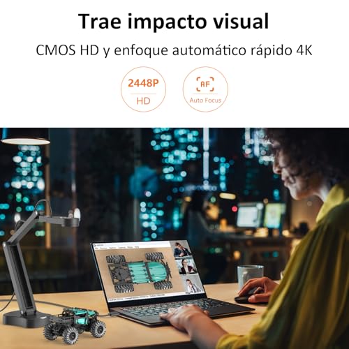 Cámara Gawervan 8MP para Documentos USB con Micrófono y Luz LED - Imagen 3