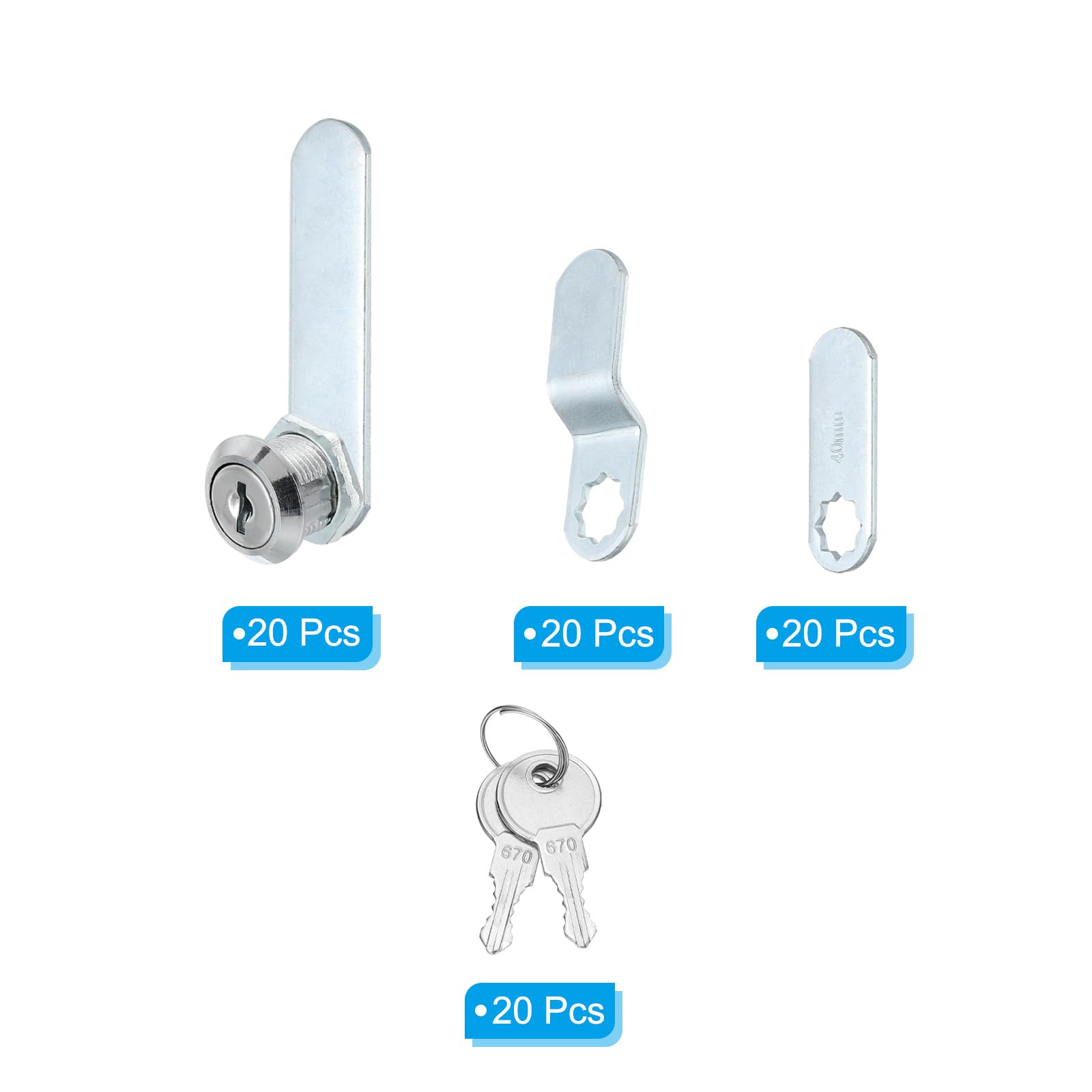 PATIKIL 5/8 Inch Cabinet Locks with Keys - Image 3