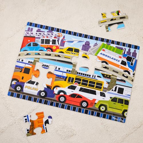 Melissa & Doug Traffic Jam Jumbo Floor Puzzle (24 Pieces, 2 x 3 Feet) - image 9