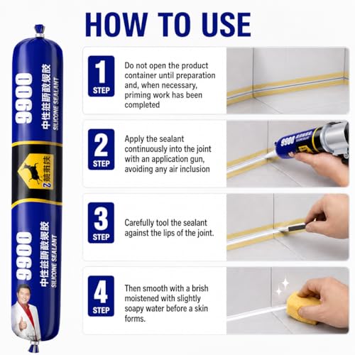 Image of FLASHFOX Waterproof Silicone Sealant Adhesive 750gm | Roof Leakage Repair Waterproof Sealant | Flexible & Paintable | For Concrete, Metal, Steel, Tiles & Water Tank