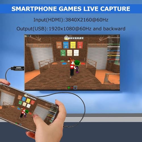 Image of BigPlayer USB 2.0 HDMI Video Capture Card HDMI to USB Converter for Streaming, Recording, Game Capture, Video Editing - Supports 1080p, Plug & Play