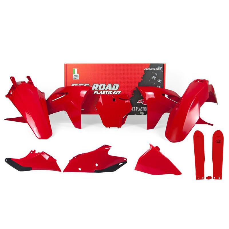 Lot de 7 pièces en plastique rouge avec protège-tiges pour gaz MC/MC-F 21-22