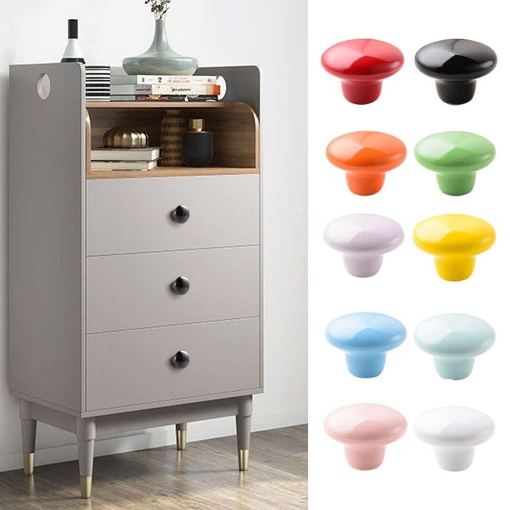 WUZIA 4Pcs Ceramic Cabinet Door Handle Drawer Modern Minimalist for Kitchen Door Cupboard Handles - Image 2