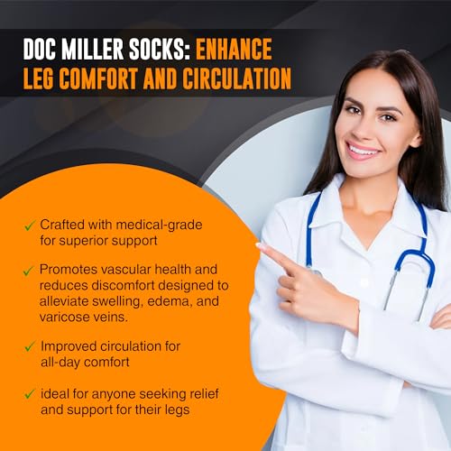 Doc Miller THIGH-HIGH-OPENTOE-1520-BLK-L Thigh High Compression Socks Women And Men 15-20Mmhg thumb #5