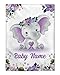 FLOCHIL Personalized Baby Blankets, Custom Baby Blanket - Baby Blanket with Name for Girls, Best Gift for Baby, Newborn Elephants Plush Fleece (30x40)